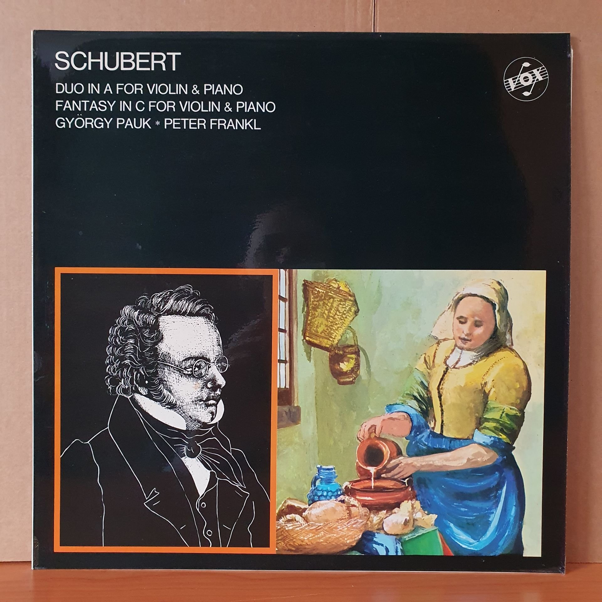 SCHUBERT: DUO IN A FOR VIOLIN & PIANO, FANTASY IN C FOR VIOLIN & PIANO / GYÖRGY PAUK, PETER FRANKL (1968) - LP 2.EL PLAK