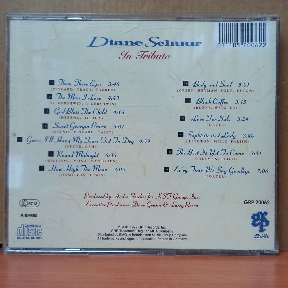 DIANE SCHUUR – IN TRIBUTE (1992) - CD 2.EL
