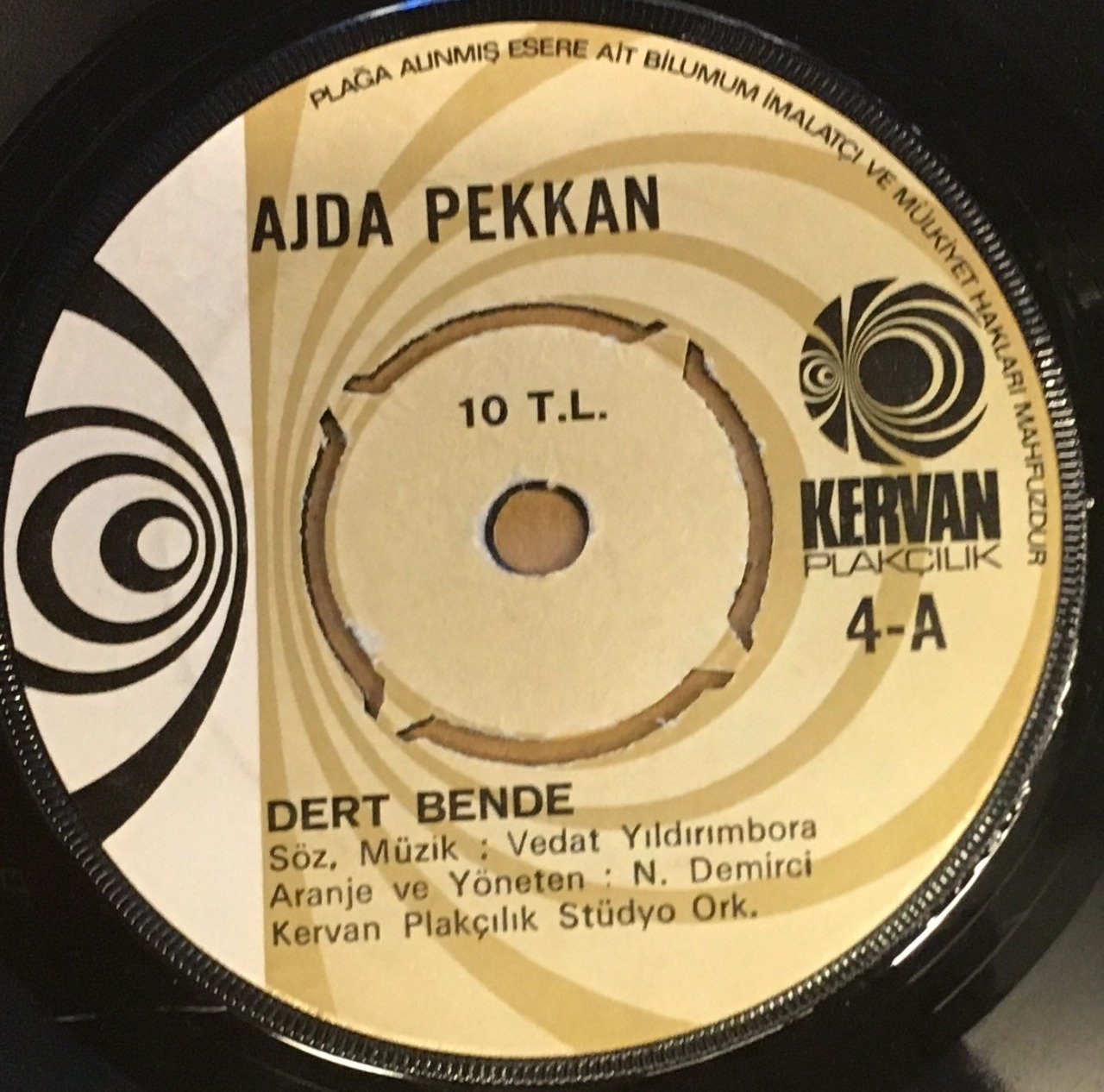 AJDA PEKKAN - DERT BENDE / VARSIN YANSIN DÜNYA 7'' 45 DEVİR