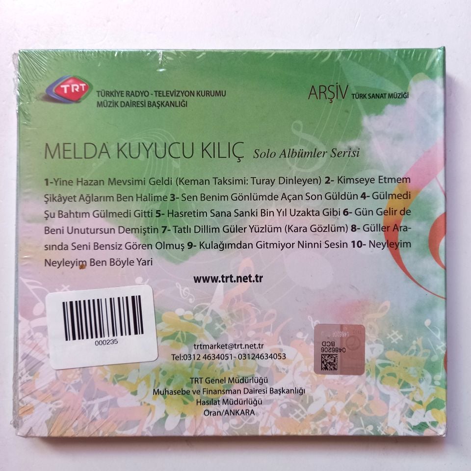 MELDA KUYUCU KILIÇ / TÜRK SANAT MÜZİĞİ / TRT ARŞİV SERİSİ 246 - CD SIFIR