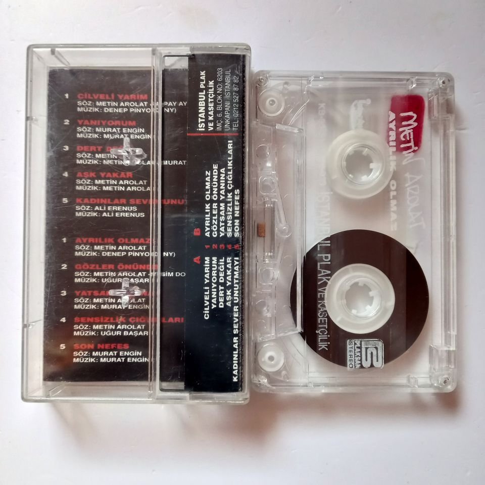 METİN AROLAT - AYRILIK OLMAZ (1995) - KASET 2.EL