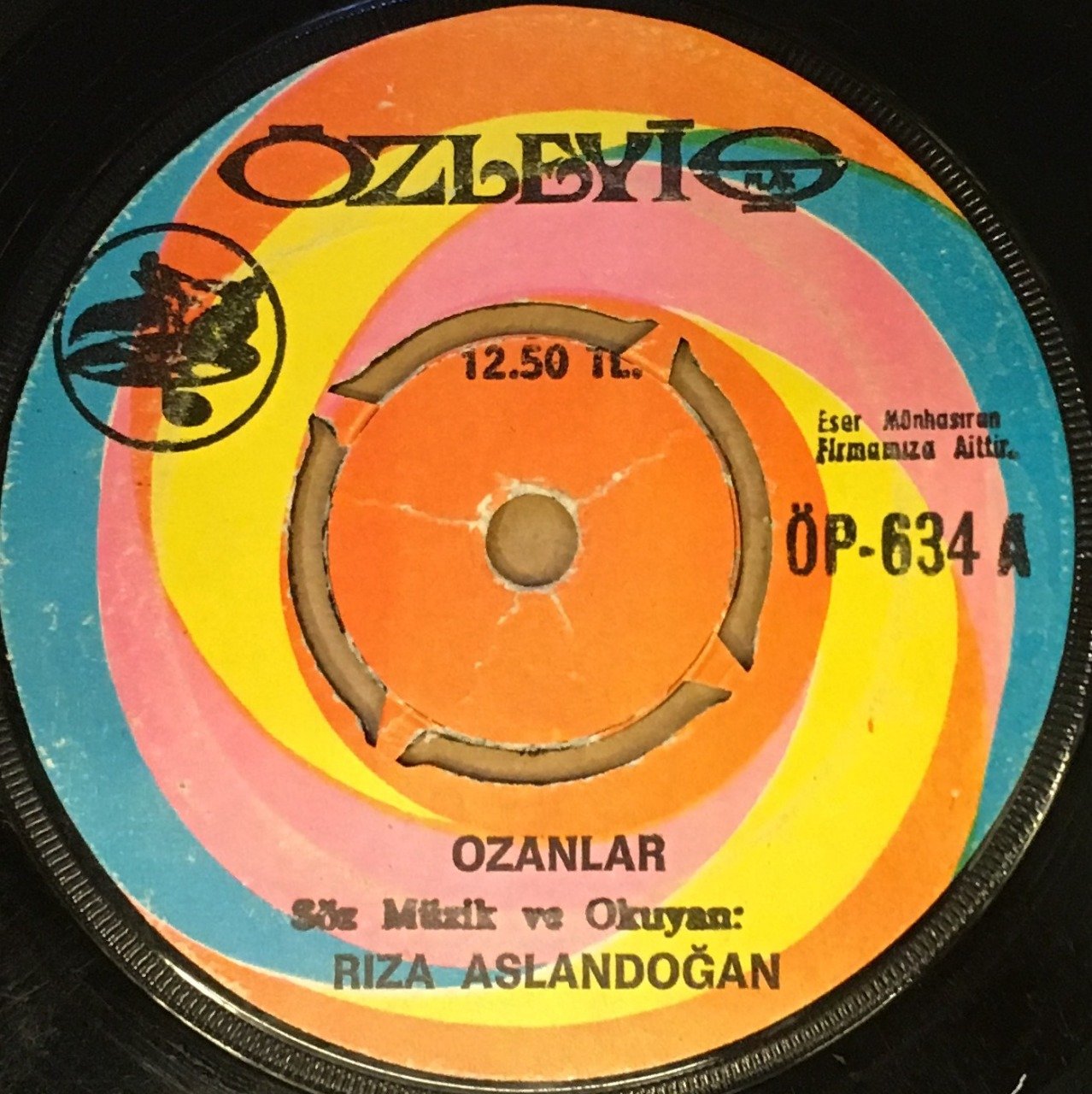 RIZA ARSLANDOĞAN - OZANLAR / ÖLEK ÖLEK BARABAR 7'' 45 DEVİR