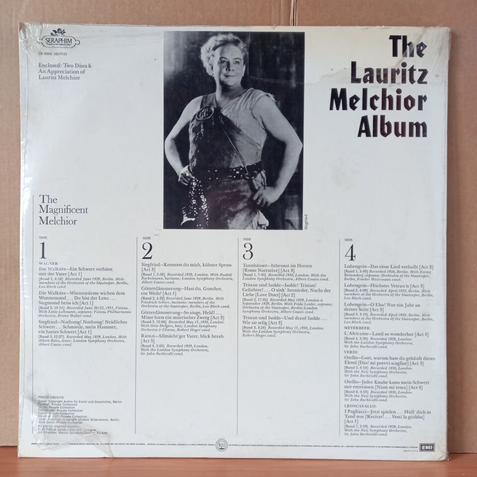 THE LAURITZ MELCHIOR ALBUM / THE ORCHESTRA OF THE STAATSOPER, BERLIN, THE LONDON SYMPHONY ORCHESTRA, THE NEW SYMPHONY ORCHESTRA - 2LP DÖNEM BASKISI SIFIR PLAK