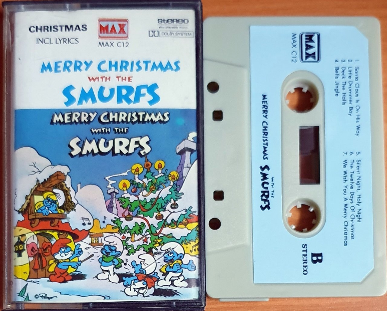 MERRY CHRITMAS WITH THE SMURFS (1988) - KASET MAX MADE IN POLAND 2.EL