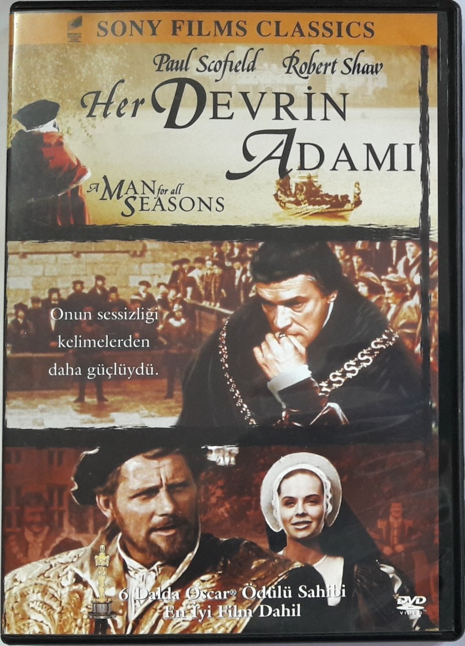 HER DEVRİN ADAMI - A MAN FOR ALL SEASONS - PAUL SCOFIELD - ROBERT SHAW - DVD 2.EL