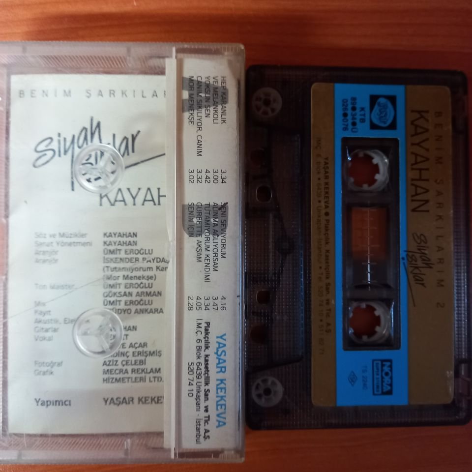 KAYAHAN - SİYAH IŞIKLAR / BENİM ŞARKILARIM 2 (1989) - KASET 2.EL