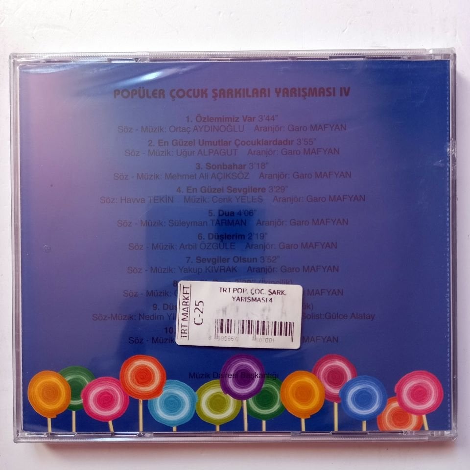 POPÜLER ÇOCUK ŞARKILARI YARIŞMASI IV / TRT ARŞİV SERİSİ - CD SIFIR