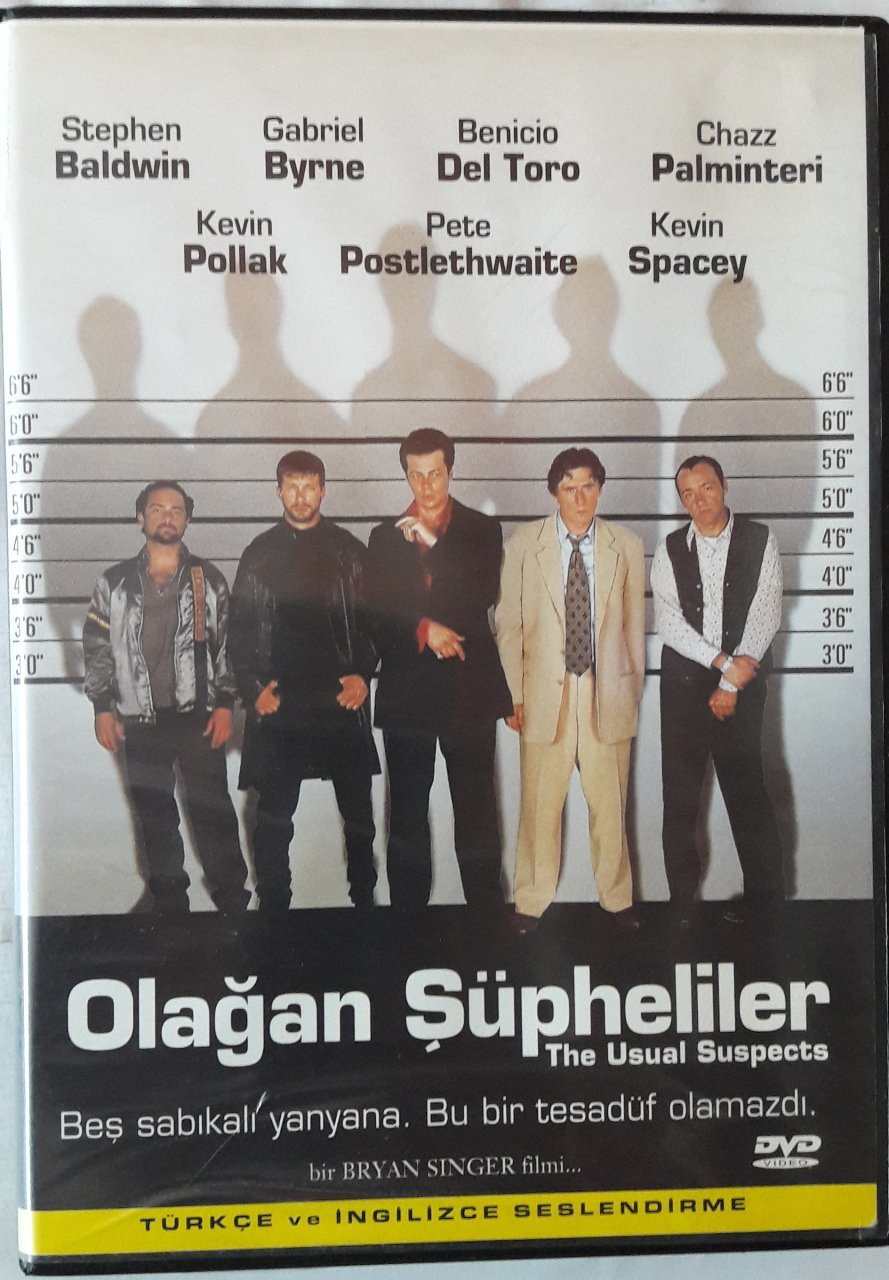 OLAĞAN ŞÜPHELİLER - THE USUAL SUSPECTS - KEVIN SPACEY - GABRIEL BYRNE - BENICIO DEL TORO - BRYAN SINGER - DVD 2.EL