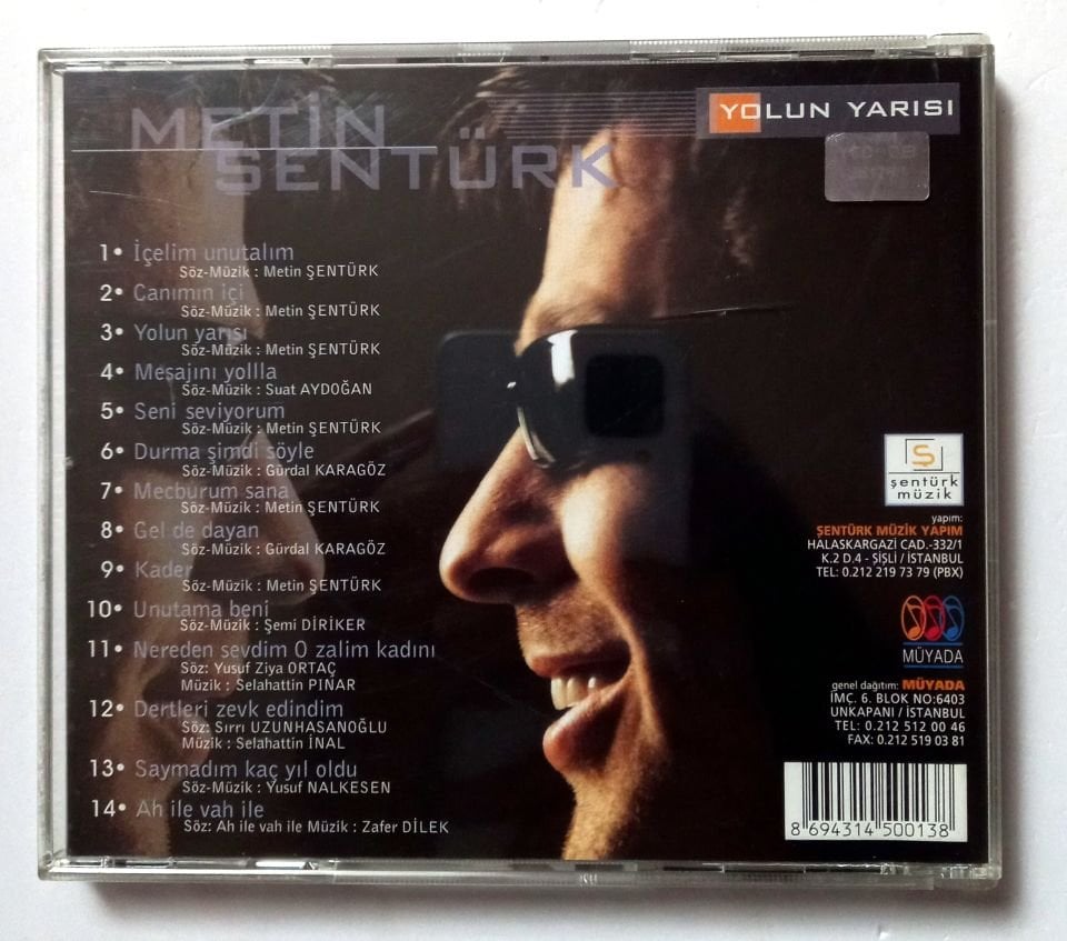 METİN ŞENTÜRK – YOLUN YARISI (2001) - CD 2.EL