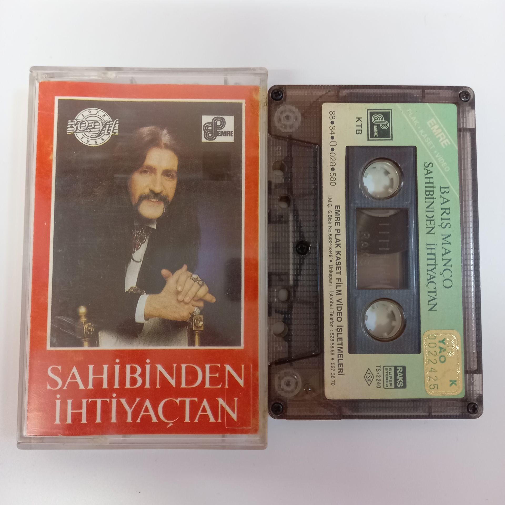 BARIŞ MANÇO - SAHİBİNDEN İHTİYAÇTAN (1988) - KASET 2.EL