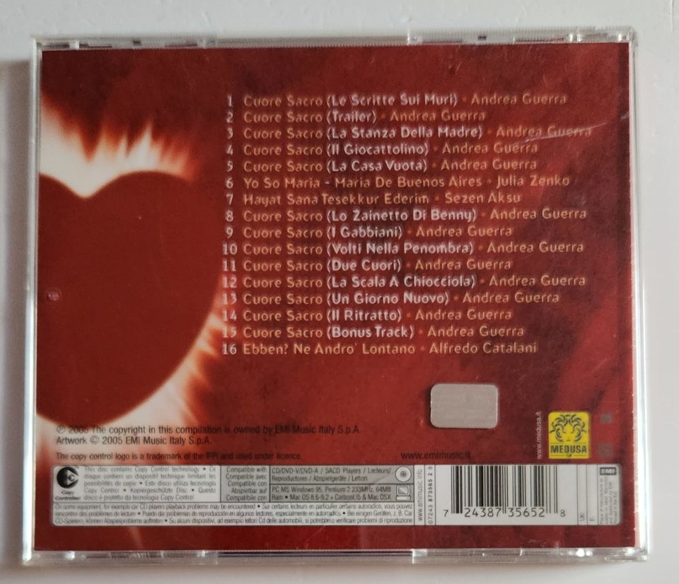 KUTSAL YÜREK / CUORE SACRE - SOUNDTRACK / ANDREA GUERRA (2005) - CD 2.EL