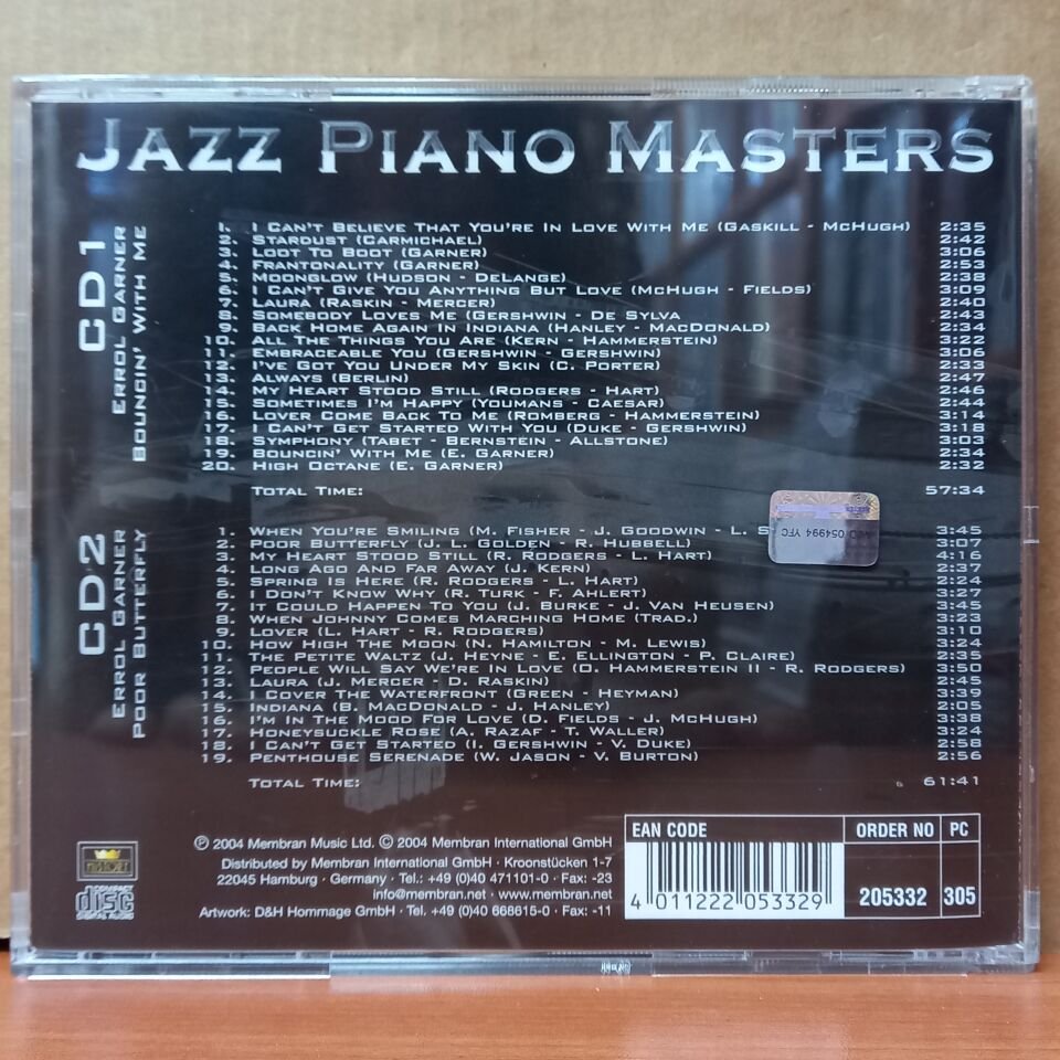 ERROLL GARNER / JAZZ PIANO MASTERS (2004) - 2CD 2.EL