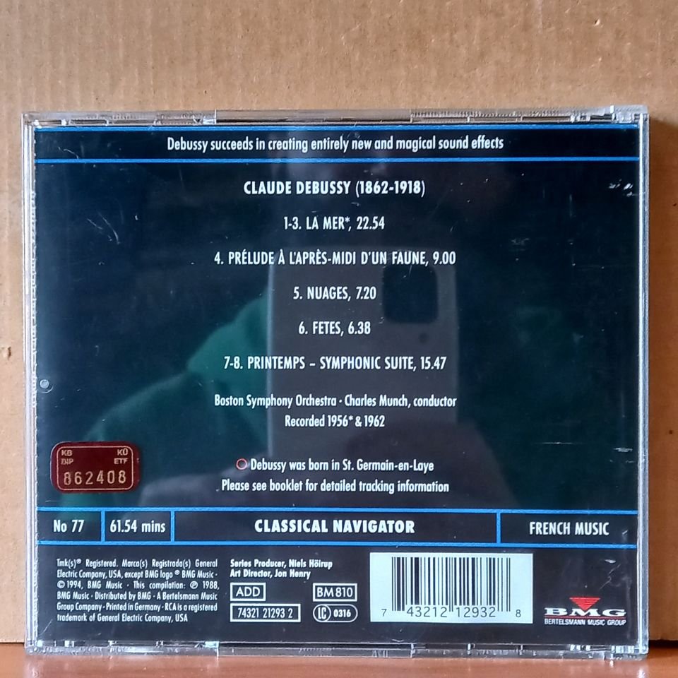 DEBUSSY / ORCHESTRAL MUSIC: LA MER / PRELUDE A L'APRES-MIDI D'UN FAUNE / NUAGES / FETES / PRINTEMPS / BOSTON SYMPHONY ORCHESTRA, CHARLES MUNCH (1994) - CD 2.EL