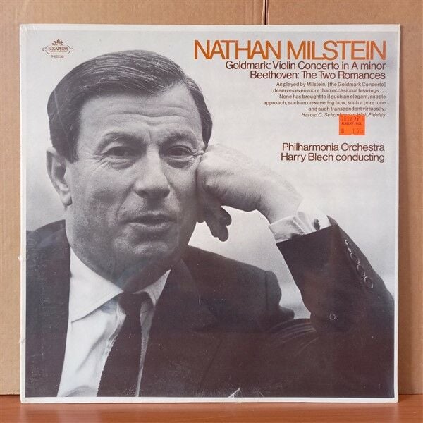 GOLDMARK / BEETHOVEN - NATHAN MILSTEIN, HARRY BLECH, PHILHARMONIA ORCHESTRA – VIOLIN CONCERTO IN A MINOR / THE TWO ROMANCES (1975) - LP DÖNEM BASKISI SIFIR PLAK