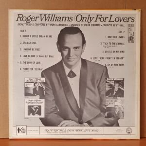ROGER WILLIAMS - ONLY FOR LOVERS (1968) - LP 2.EL PLAK