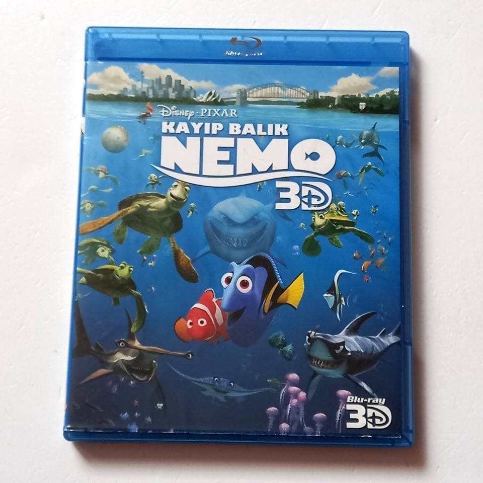 KAYIP BALIK NEMO 3D / FINDING NEMO - PIXAR ANİMASYON - YÖN.: ANDREW STANTON - İKİ DİSK BLU-RAY + BLU-RAY 3D  2.EL