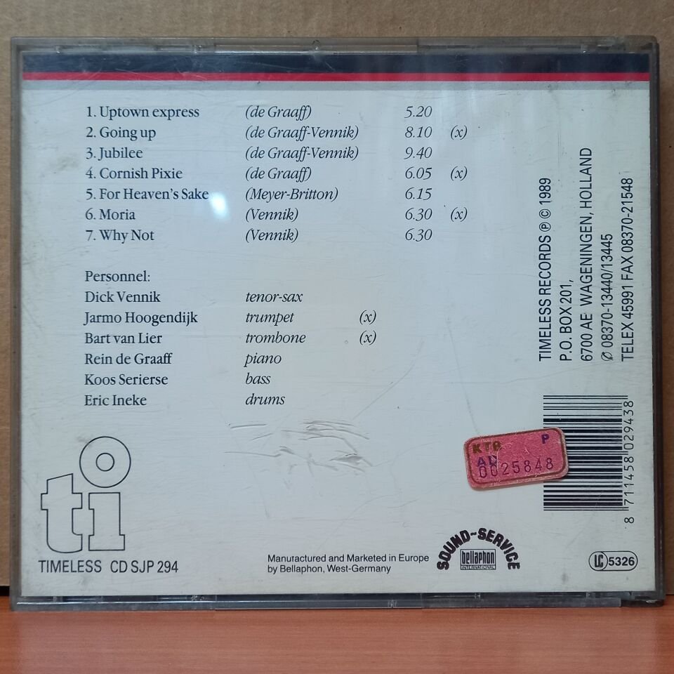 REIN DE GRAAFF, DICK VENNIK SEXTET – JUBILEE (1989) - CD 2.EL