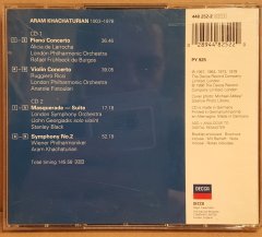 KHACHATURIAN - PIANO CONCERTO/VIOLIN CON./MASQUERADE SUITE/SYMPH NO 2 (1996) - 2CD 2.EL