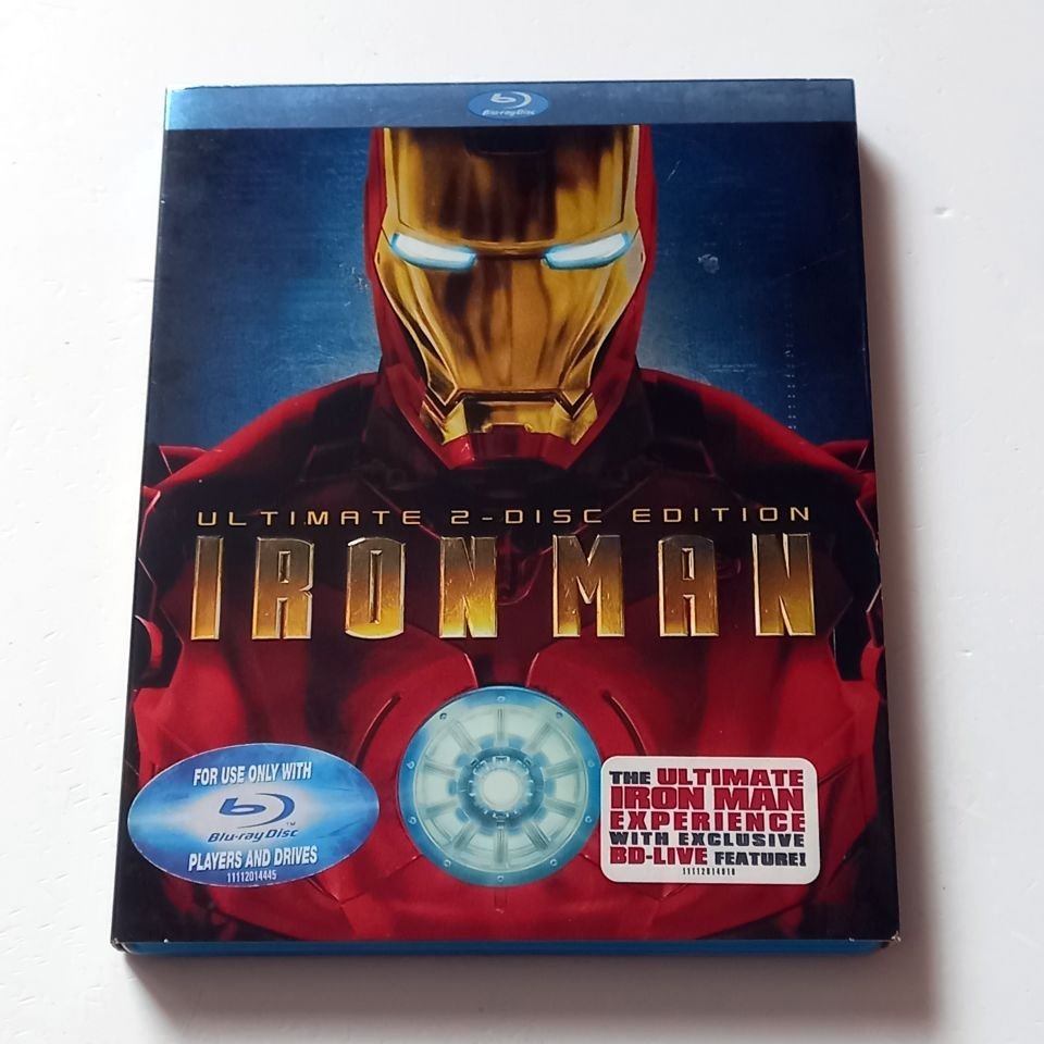 IRON MAN - ROBERT DOWNEY JR., TERENCE HOWARD, GWYNETH PALTROW - YÖN.: JON FAVREAU - 2 X  BLU-RAY ULTIMATE 2-DISC EDITION EMBOSSED SLIPCOVER REGION FREE TR ALTYAZI YOKTUR 2.EL