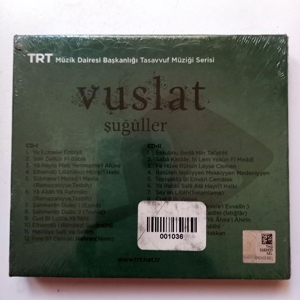 VUSLAT - ŞUĞÜLLER / MEHMET KEMİKSİZ / TASAVVUF MÜZİĞİ / TRT ARŞİV SERİSİ  306 - 2CD SIFIR