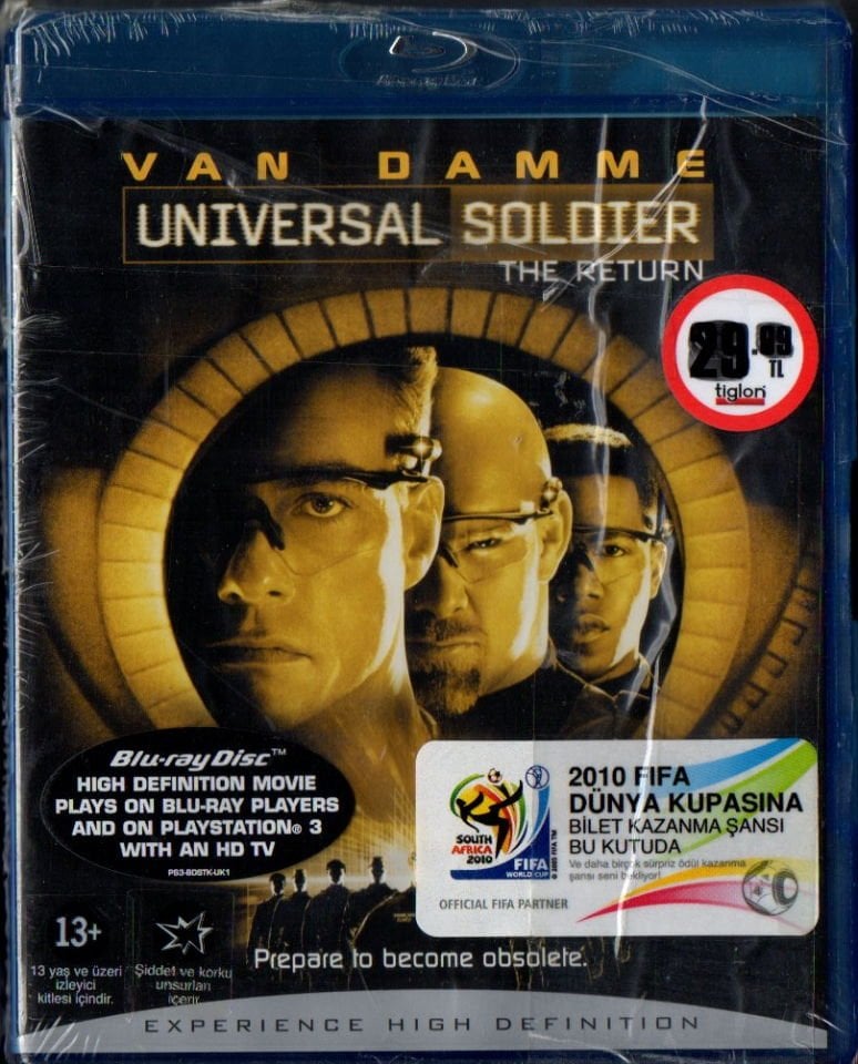 UNIVERSAL SOLDIER THE RETURN - JEAN CLAUDE VAN DAMME - BLU-RAY AMBALAJINDA SIFIR