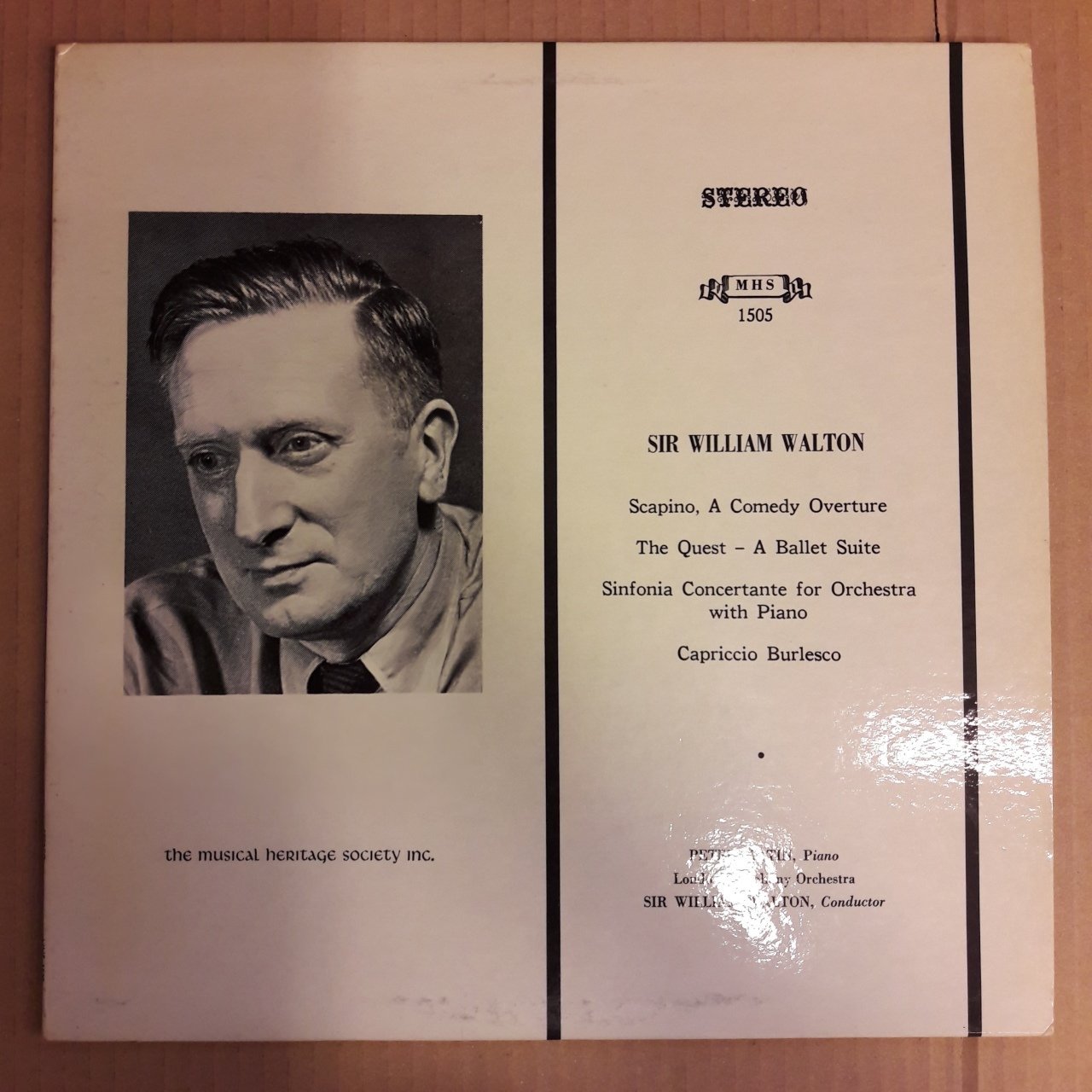 WILLIAM WALTON - SCAPINO / QUEST BALLET SUITE / SINFONIA CONCERTANTE (1971) - LP 2.EL PLAK