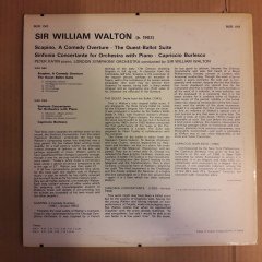 WILLIAM WALTON - SCAPINO / QUEST BALLET SUITE / SINFONIA CONCERTANTE (1971) - LP 2.EL PLAK