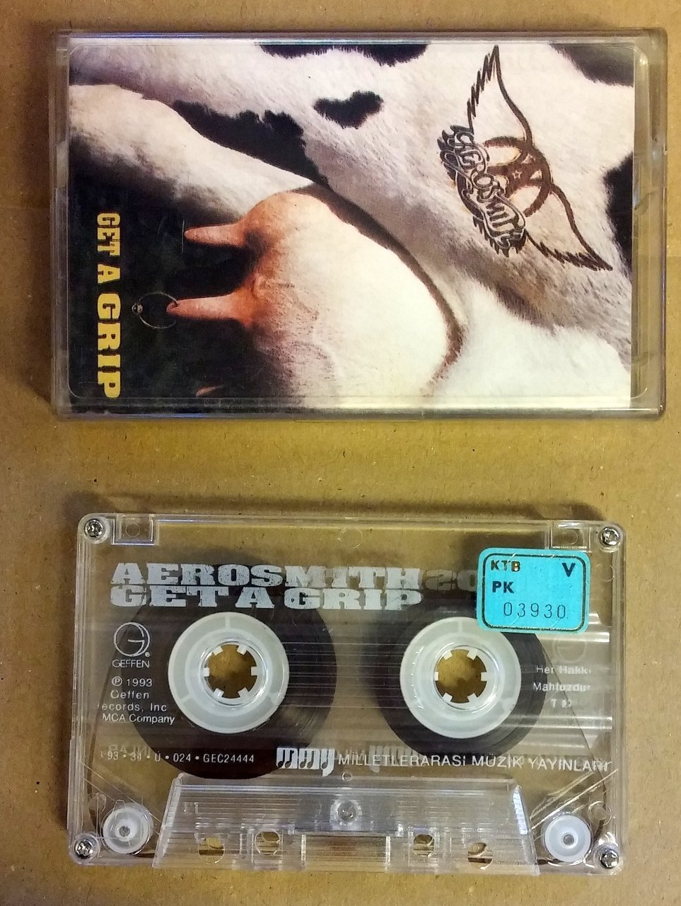 AEROSMITH - GET A GRIP (1993)  CASSETTE MMY 1993 MADE IN TURKEY ''USED''