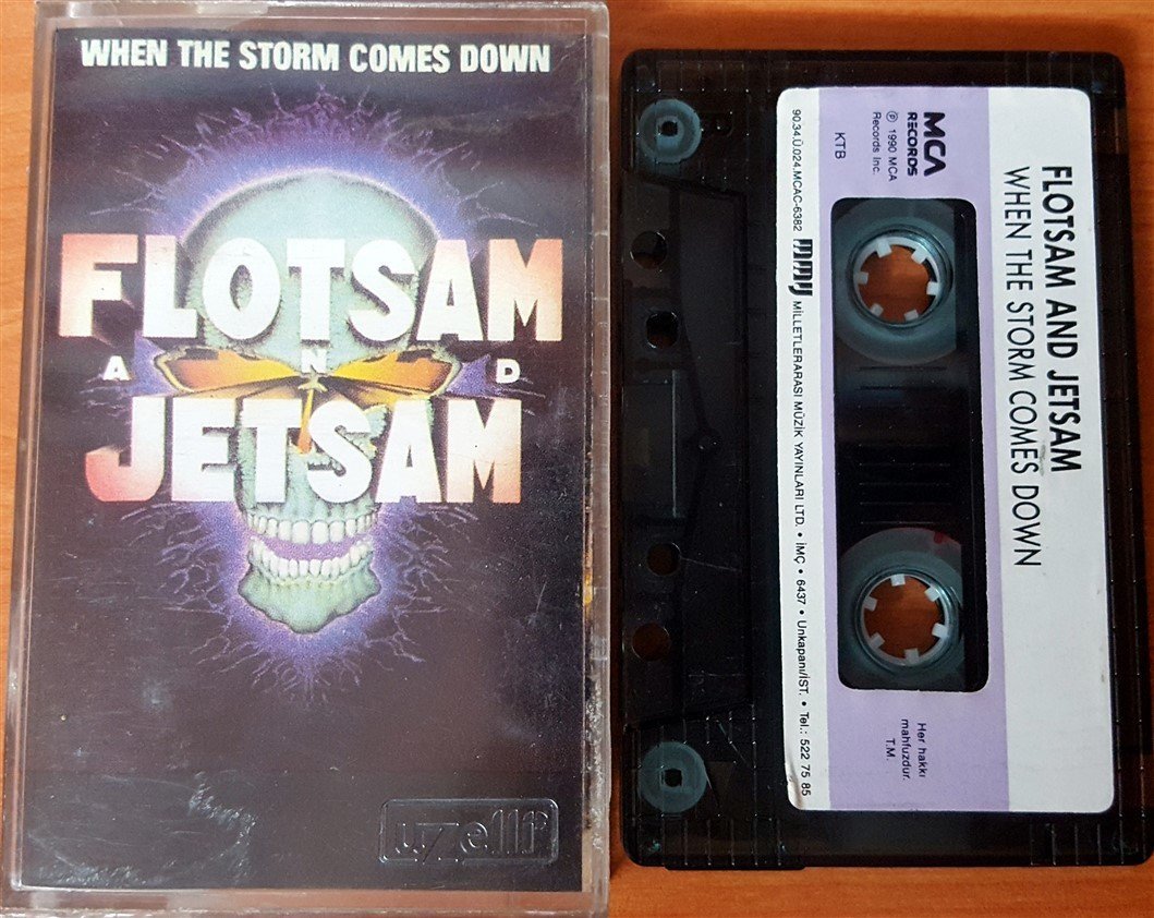 FLOTSAM AND JETSAM - WHEN THE STORM COMES DOWN (1990) MMY CASSETTE MADE IN TURKEY ''USED''