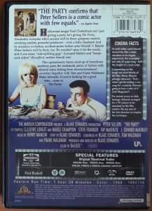 The PARTY - PETER SELLERS - BLAKE EDWARDS - DVD 2.EL 1. BÖLGE TR ALTYAZI YOKTUR