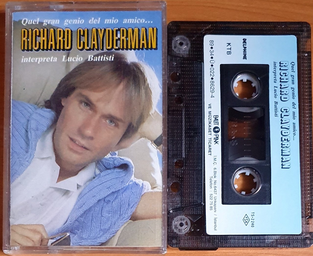 RICHARD CLAYDERMAN - QUEL GRAN GENIO GEL MIO AMICO / INTERPRETA LUCIO BATTISTI (1989) - KASET 2.EL