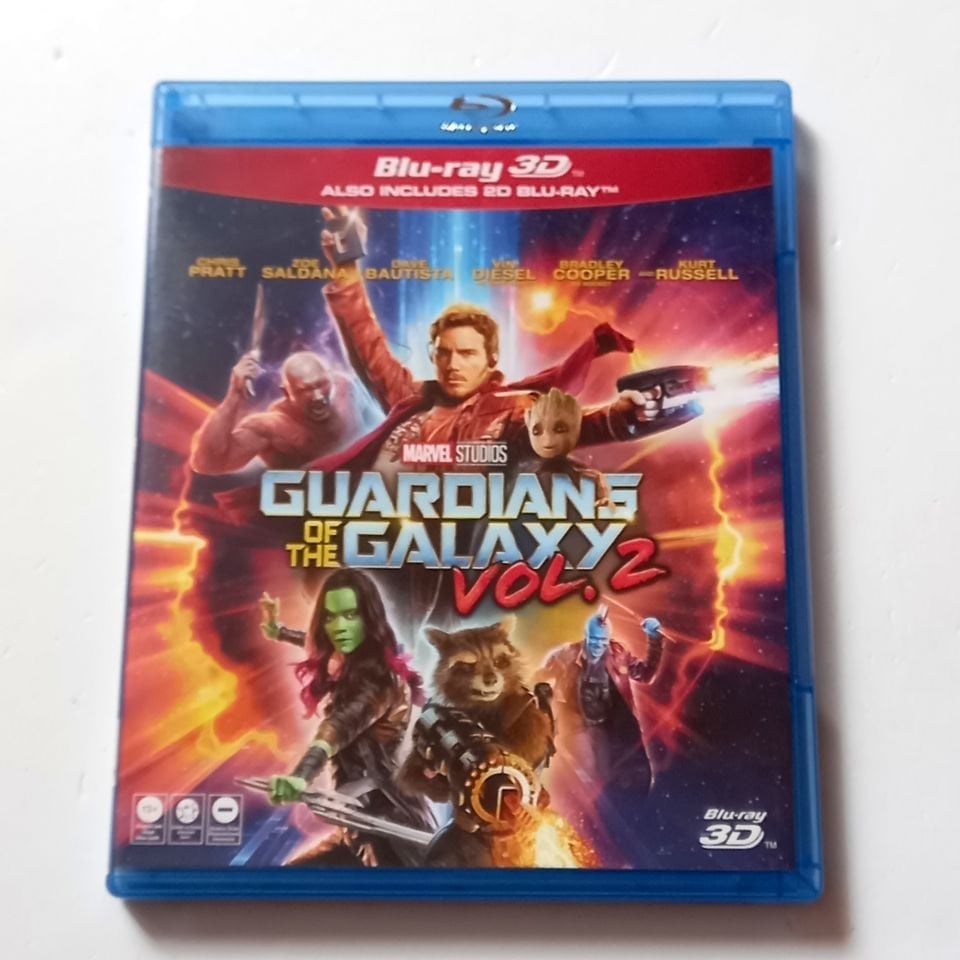 GUARDIANS OF THE GALAXY VOL. 2 3D - CHRIS PRATT, ZOE SALDANA, DAVE BAUTISTA - YÖN.: JAMES GUNN - İKİ DİSK BLU-RAY + BLU-RAY 3D REGION FREE TÜRKÇE ALTYAZI YOKTUR 2.EL