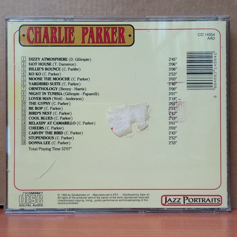 CHARLIE PARKER – CHARLIE PARKER (1993) - CD 2.EL