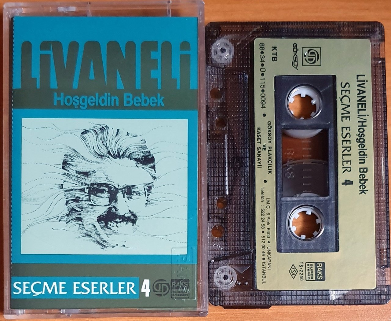 ZÜLFÜ LİVANELİ - HOŞGELDİN BEBEK / SEÇME ESERLER 4 (1988) - KASET GÖKSOY 2.EL