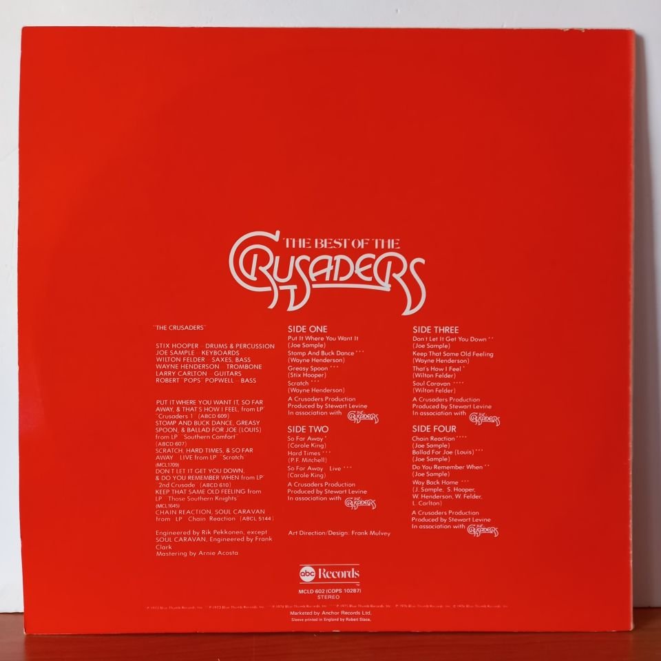 THE CRUSADERS – THE BEST OF THE CRUSADERS (1975) - 2LP 2.EL PLAK