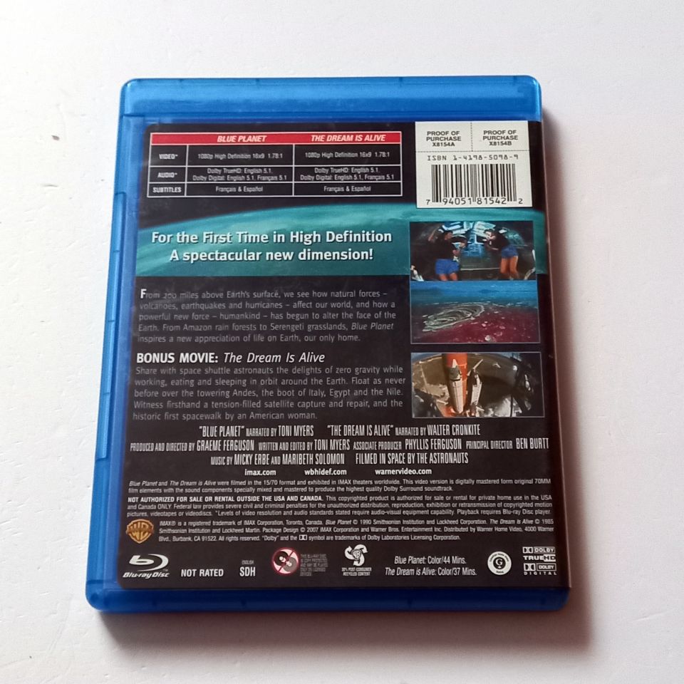 BLUE PLANET - DOCUMENTARY  - BLU-RAY REGION A TÜRKÇE ALTYAZI YOKTUR  2.EL