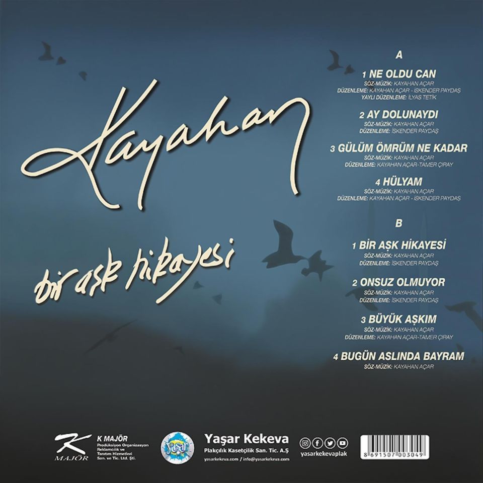 KAYAHAN - BİR AŞK HİKAYESİ (2002) - LP 2024 BASIM SIFIR PLAK