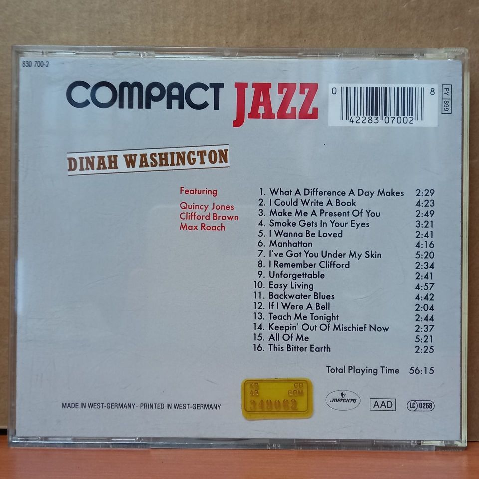 DINAH WASHINGTON (1987) - COMPACT JAZZ - CD 2.EL