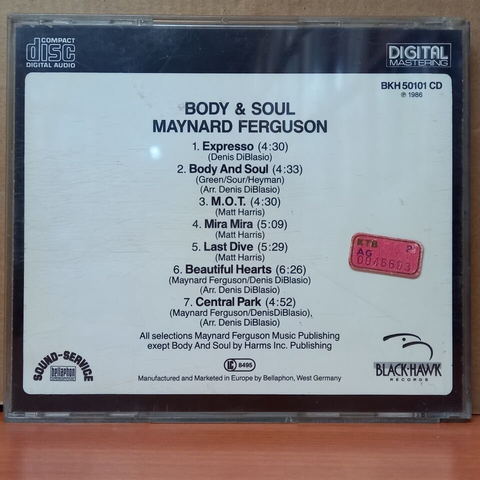MAYNARD FERGUSON – BODY & SOUL (1986) - CD 2.EL