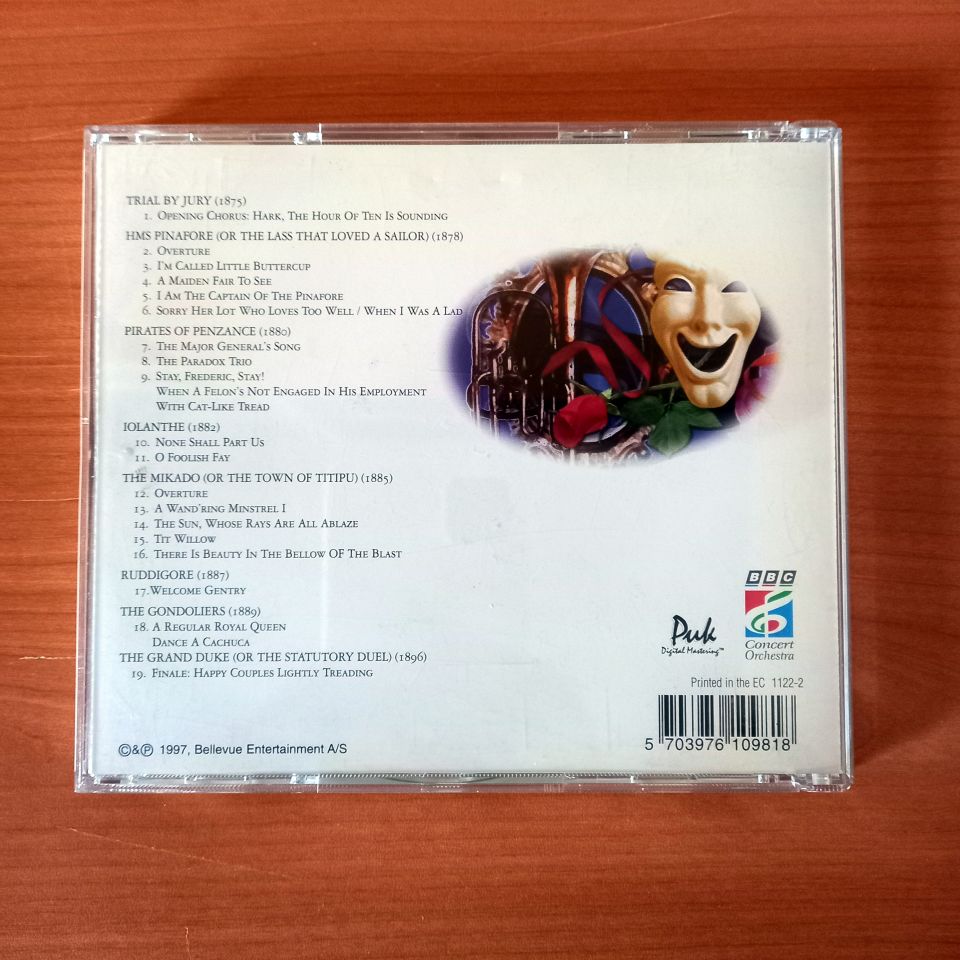 BBC CONCERT ORCHESTRA – THE BEST OF GILBERT & SULLIVAN LIVE / CONDUCTOR: BARRY WORDSWORTH (1997) - CD 2.EL