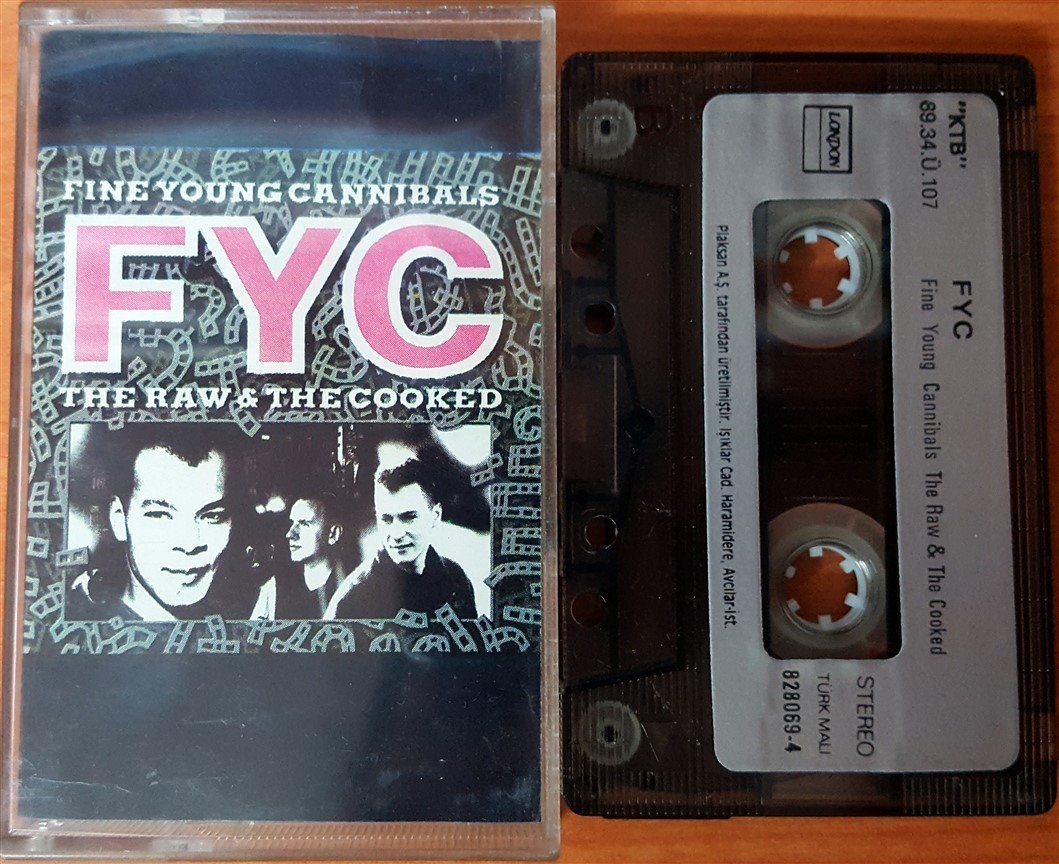 FINE YOUNG CANNIBALS - THE RAW & THE COOKED (1989) CASSETTE MADE IN TURKEY ''USED''