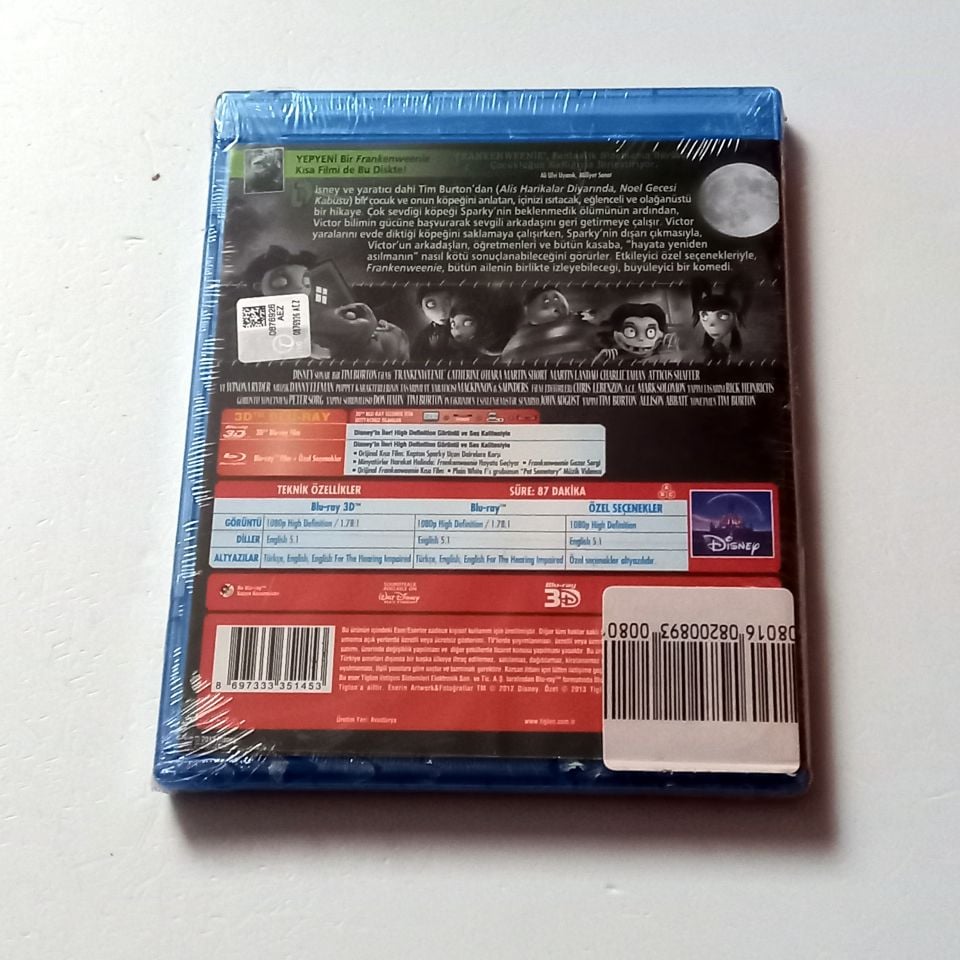 FRANKENWEENIE - STOPMOTION ANIMATION - YÖN.: TIM BURTON - BLU-RAY SIFIR