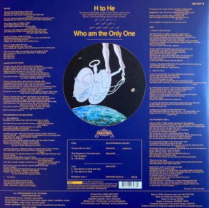 VAN DER GRAAF GENERATOR - H TO HE, WHO AM THE ONLY ONE (1970) - 2022 BASKI LP PLAK SIFIR