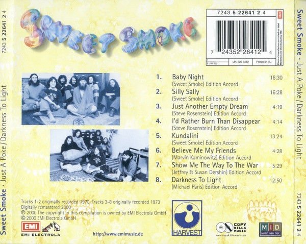 SWEET SMOKE – JUST A POKE / DARKNESS TO LIGHT (2000) - CD SIFIR