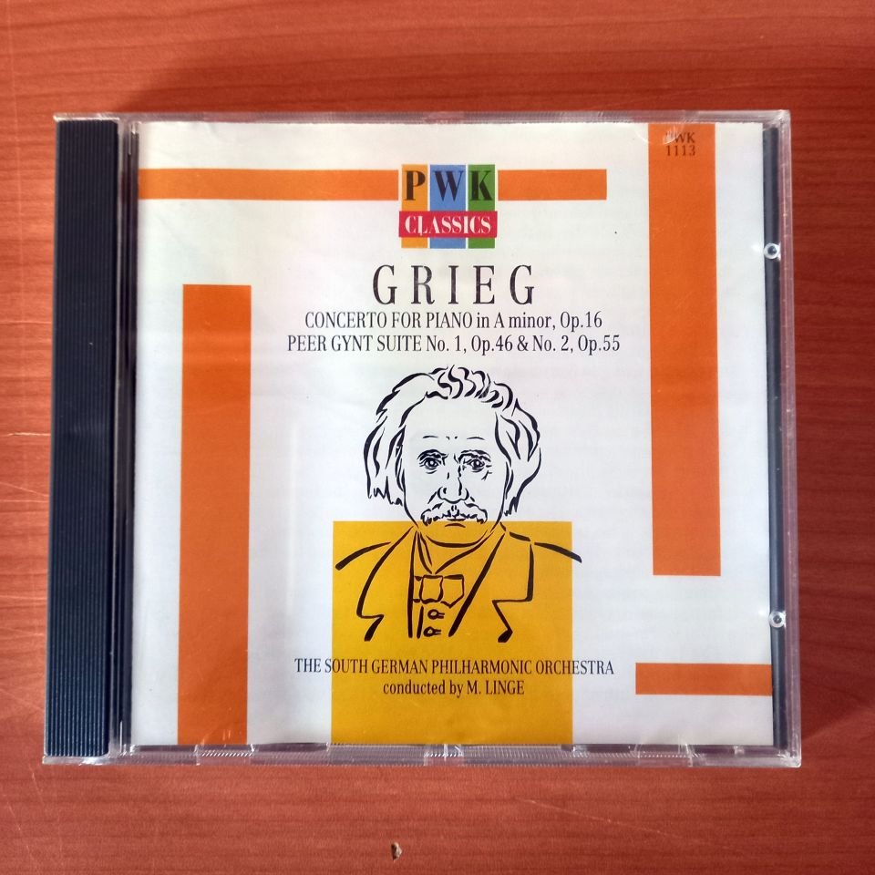 GRIEG: CONCERTO FOR PIANO IN A MINOR, OP. 16 / PEER GYNT SUITE NO. 1, OP. 46 & NO. 2, OP. 55 / THE SOUTH GERMAN PHILHARMONIC ORCHESTRA, M. LINGE (1988) - CD 2.EL