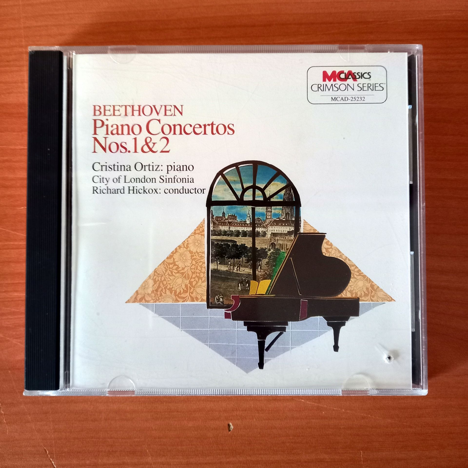 BEETHOVEN: PIANO CONCERTOS NOS.1 & 2 / CRISTINA ORTIZ, CITY OF LONDON SINFONIA, RICHARD HICKOX (1988) - CD 2.EL