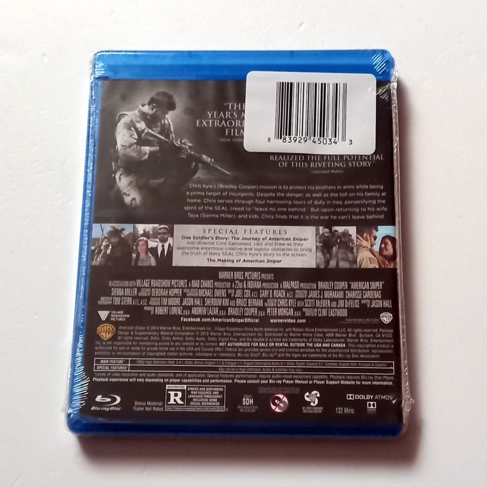 AMERICAN SNIPER - BRADLEY COOPER, SIENNA MILLER - YÖN: CLINT EASTWOOD - BLU-RAY SIFIR 1. BÖLGE TR ALTYAZI YOKTUR