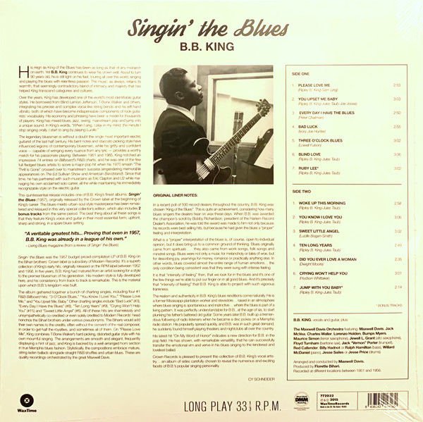 B.B. KING - SINGIN' THE BLUES (1957) - LP 180GR 2015 EDITION SIFIR PLAK