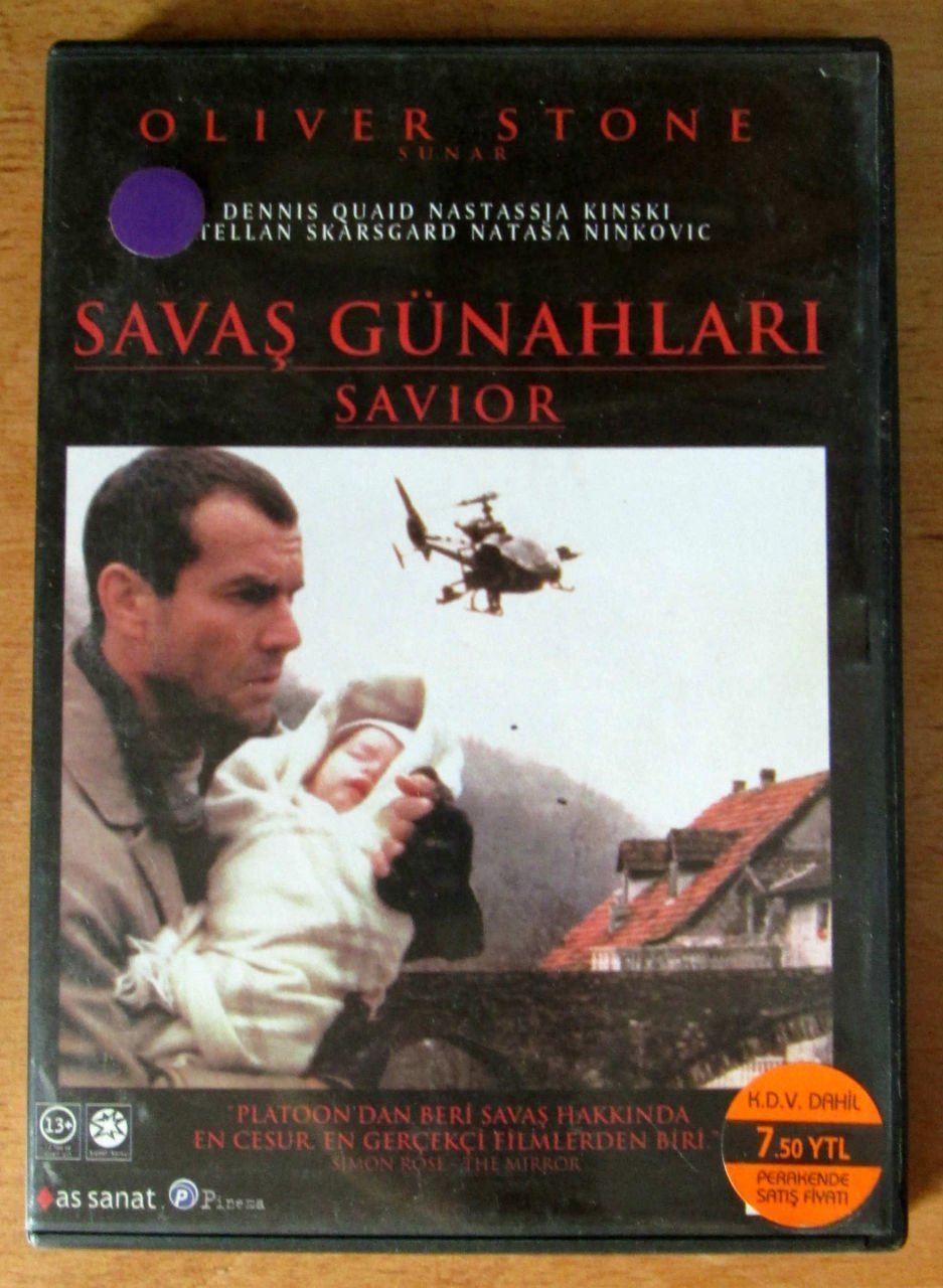SAVAŞ GÜNAHLARI - SAVIOR - DENNIS QUAID - NASTASSJA KINSKI - DVD 2.EL