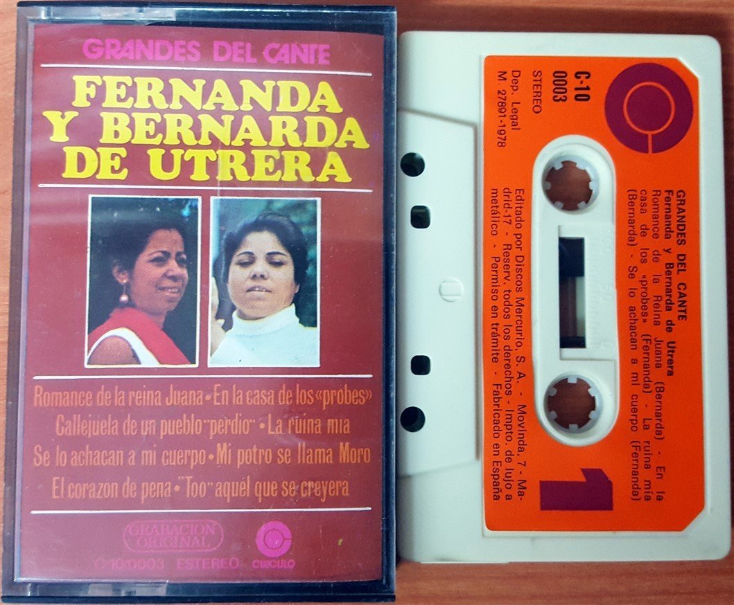 FERNANDA Y BERNARDA DE UTRERA - GRANDES DEL CANTE CASSETTE MADE IN SPAIN ''USED''